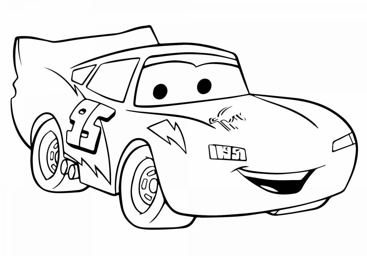 Funny cars 3 coloring