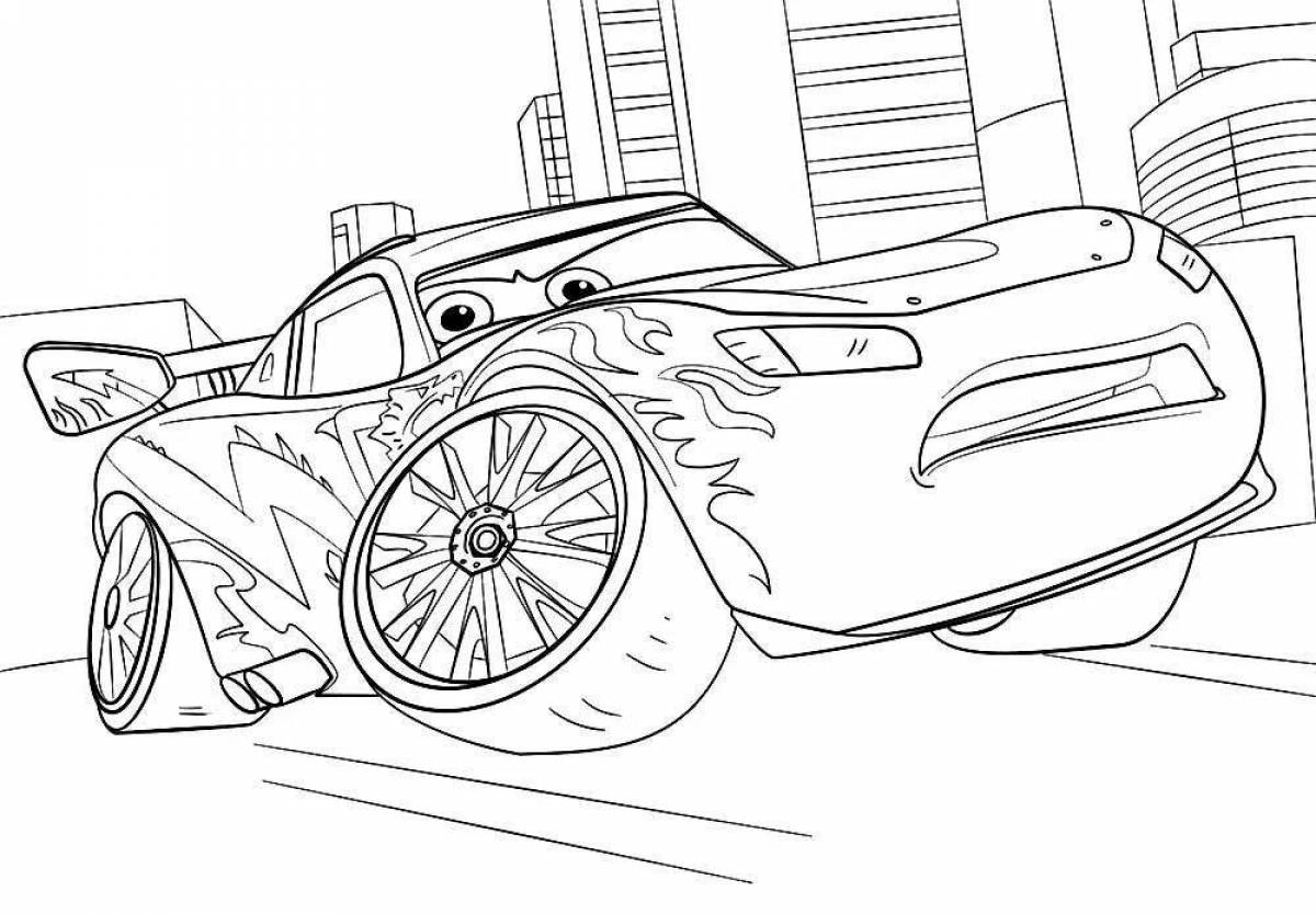 Colouring awesome cars 3