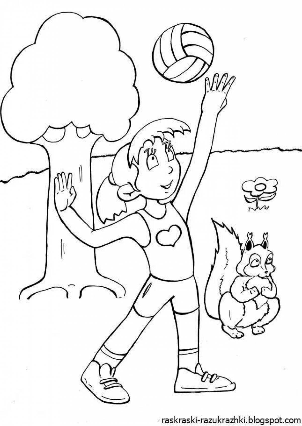 Fun coloring book for kids about health