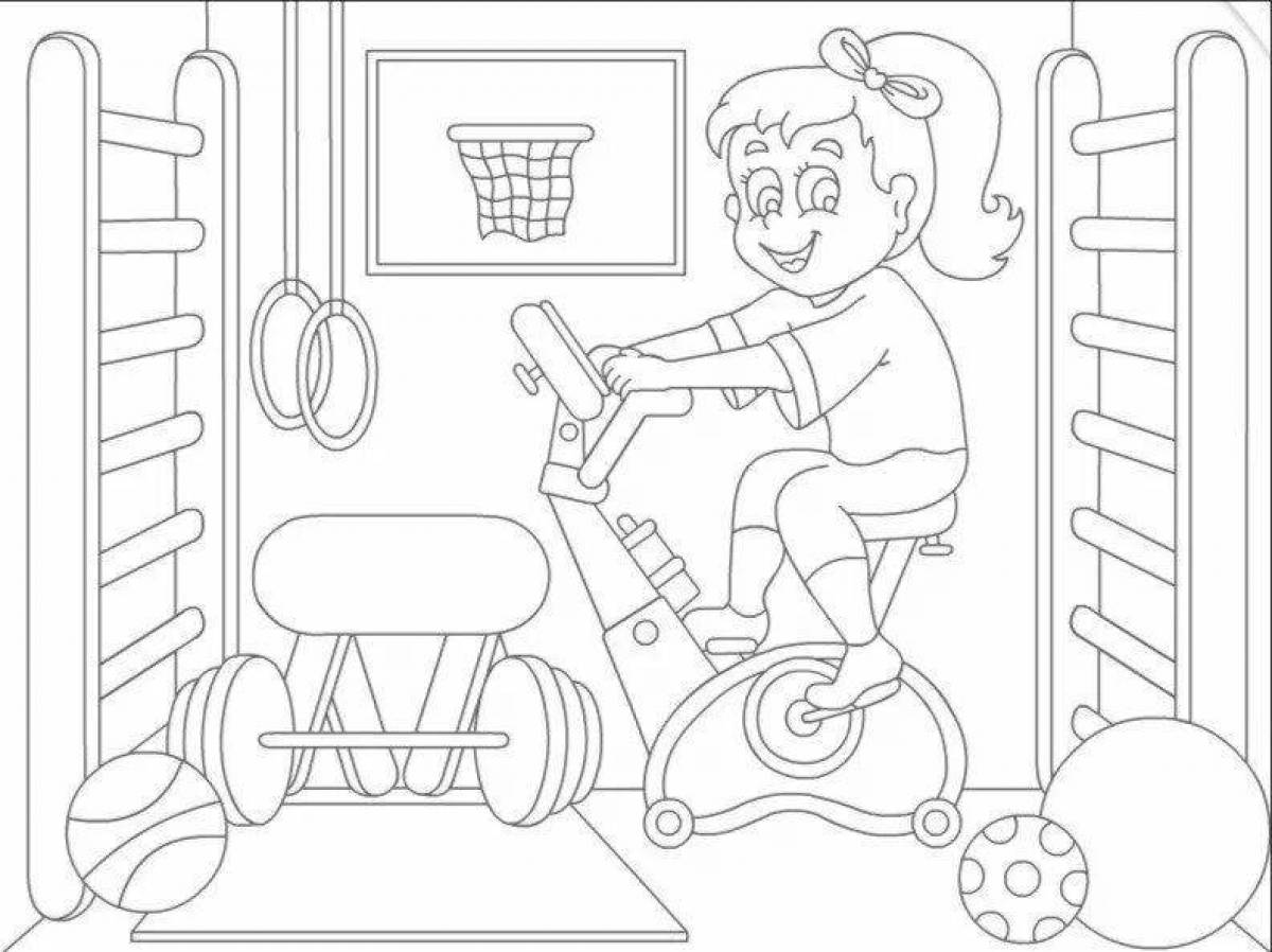 Coloring book for children about healthy eating