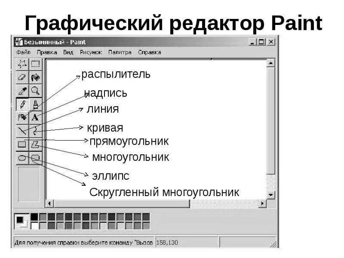 Graphic editor tool ms paint that allows you to get the effect of part #2