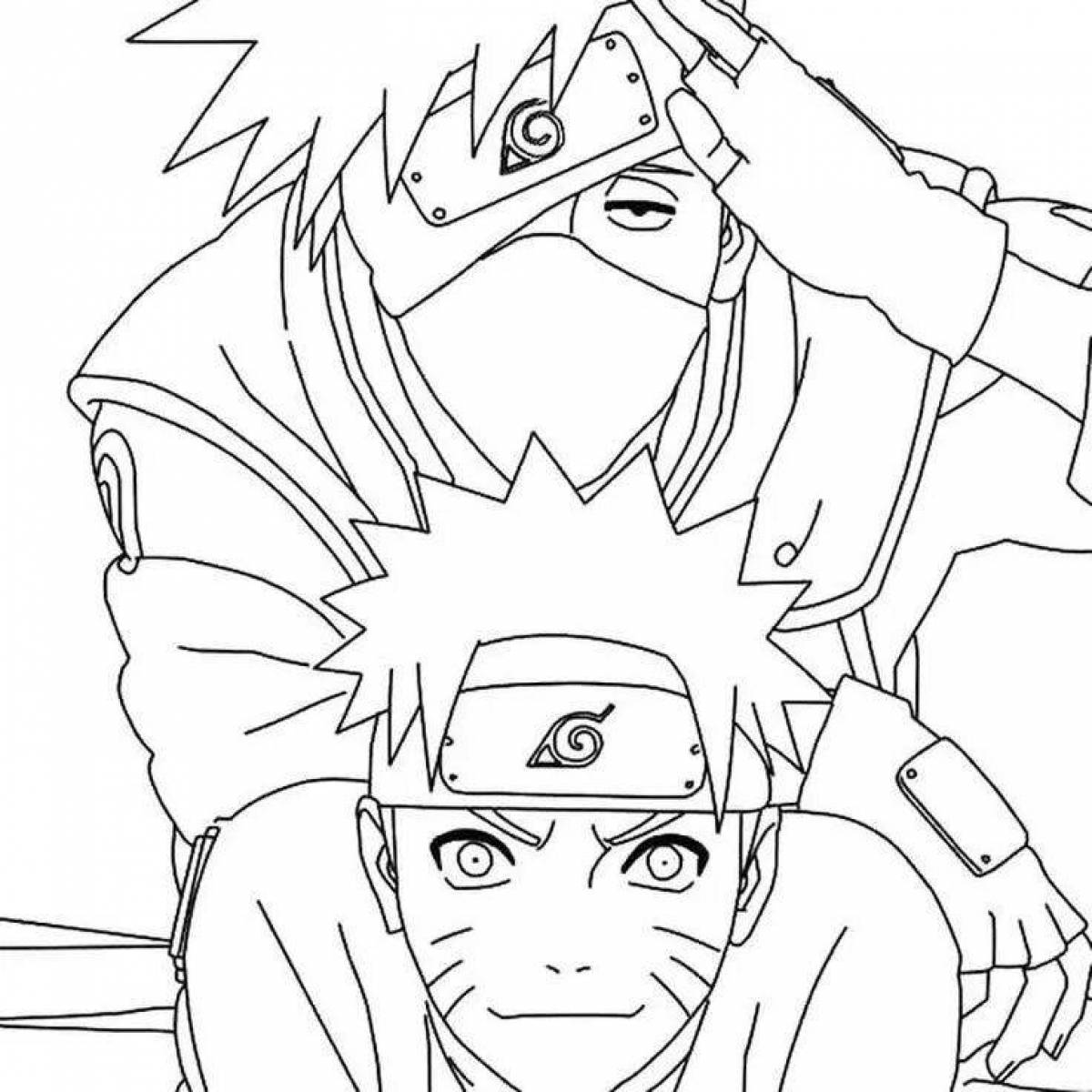 A fascinating coloring book for girls 12 years old - naruto