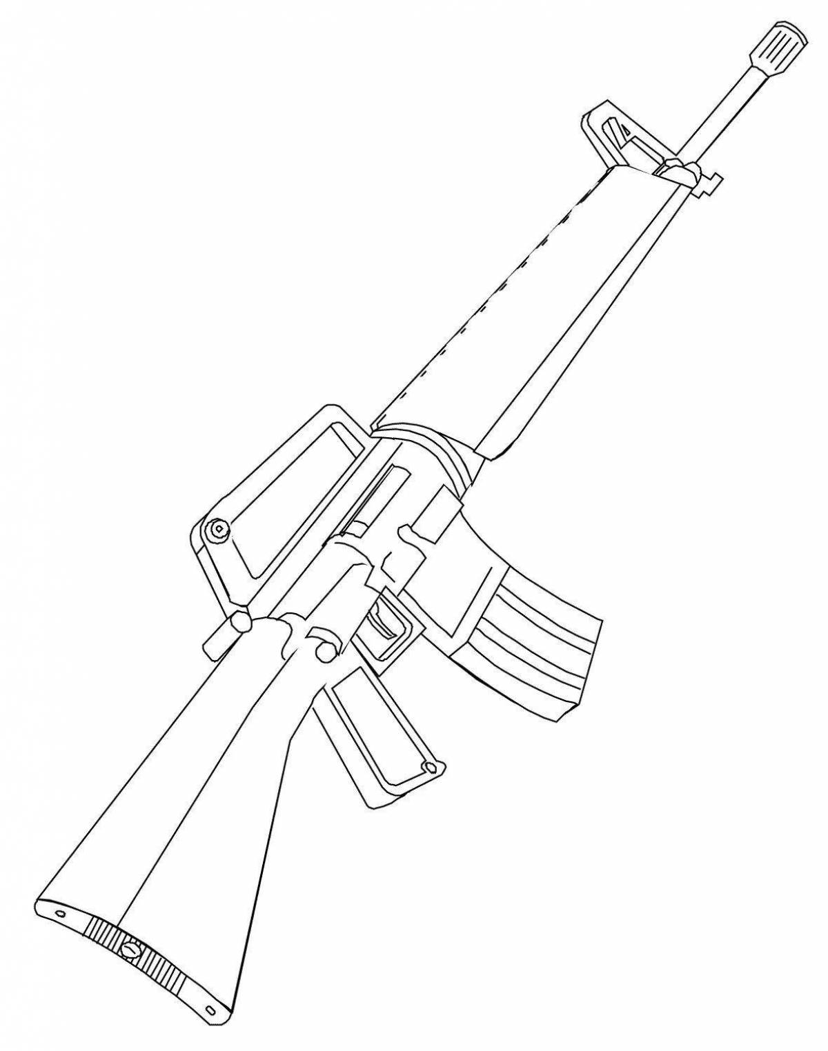 Exquisite weapons coloring page