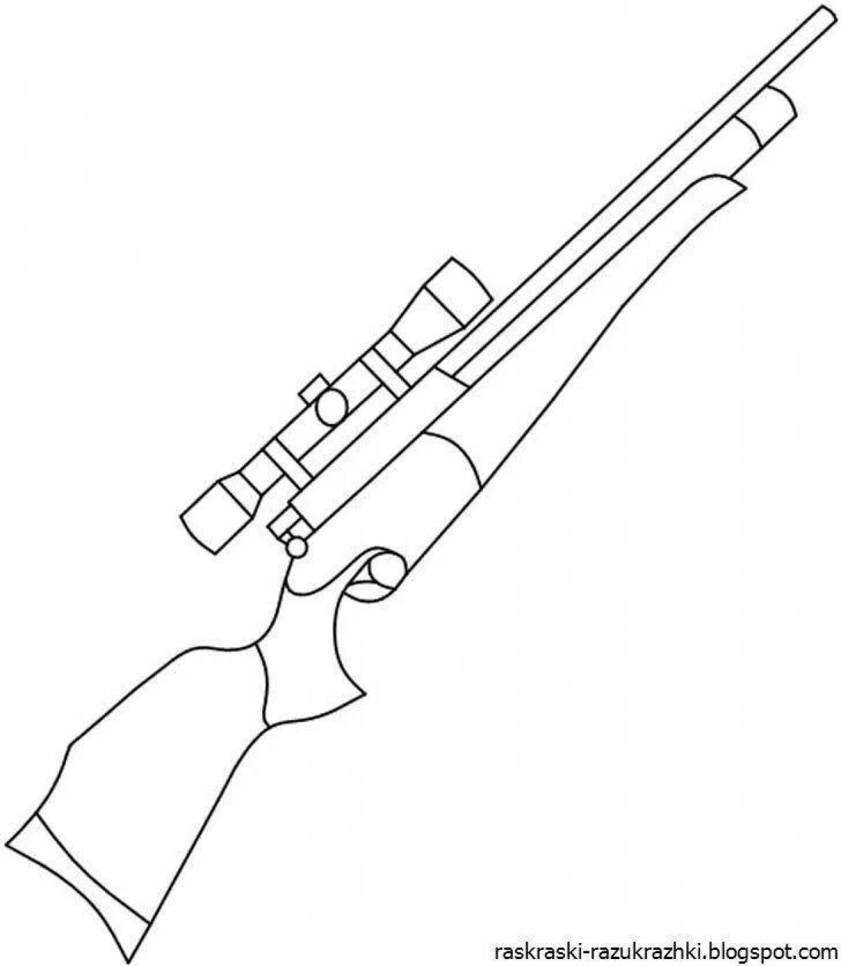 Attractive weapon coloring page