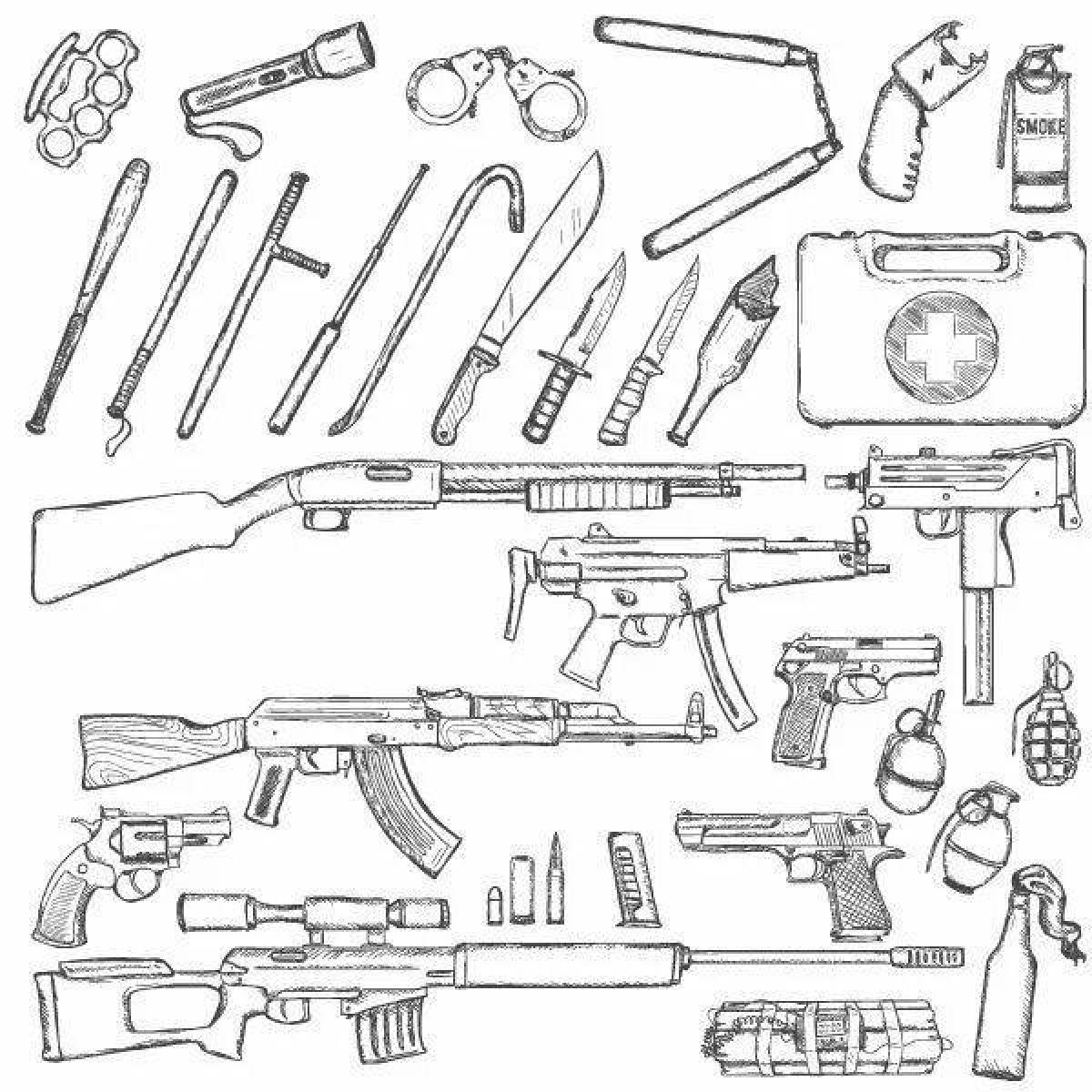 Enchanted Weapon Coloring Page