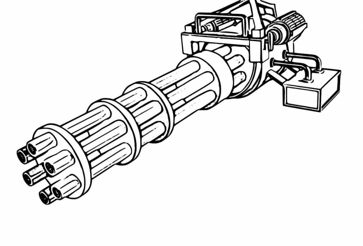 Charming weapon coloring page