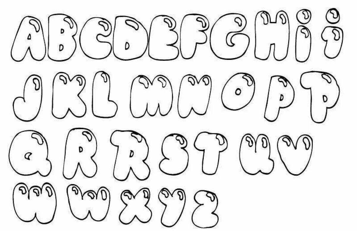 Exciting coloring font