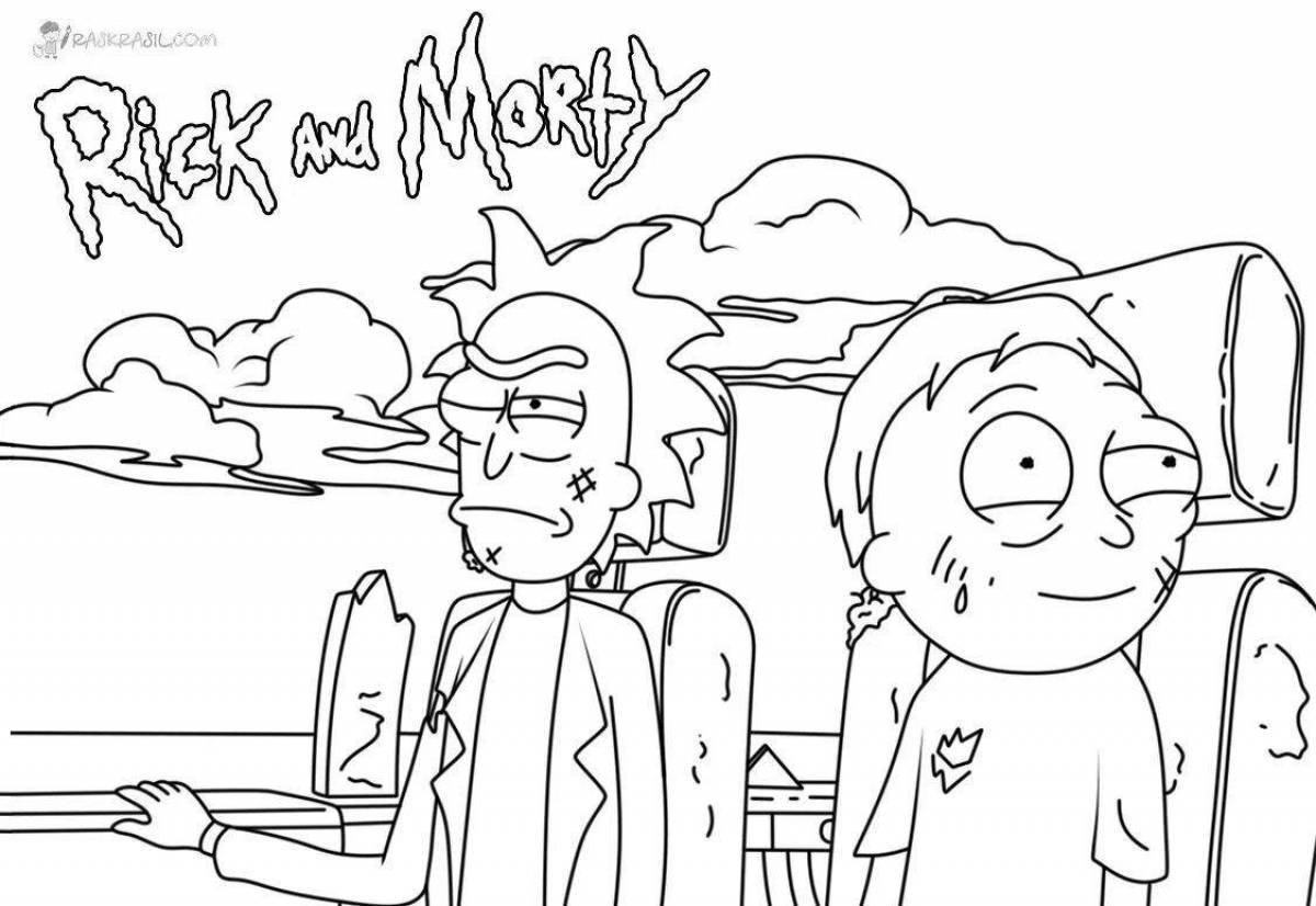 Colorful morty coloring book