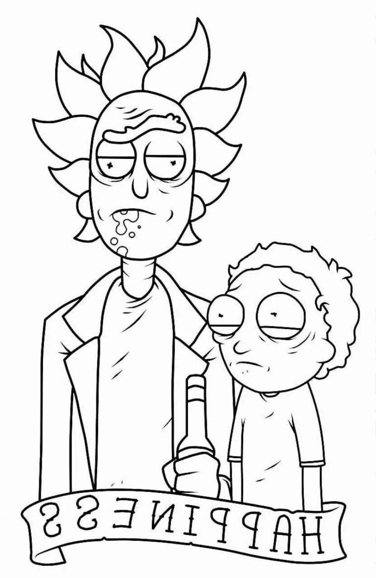 Snickering morty coloring book