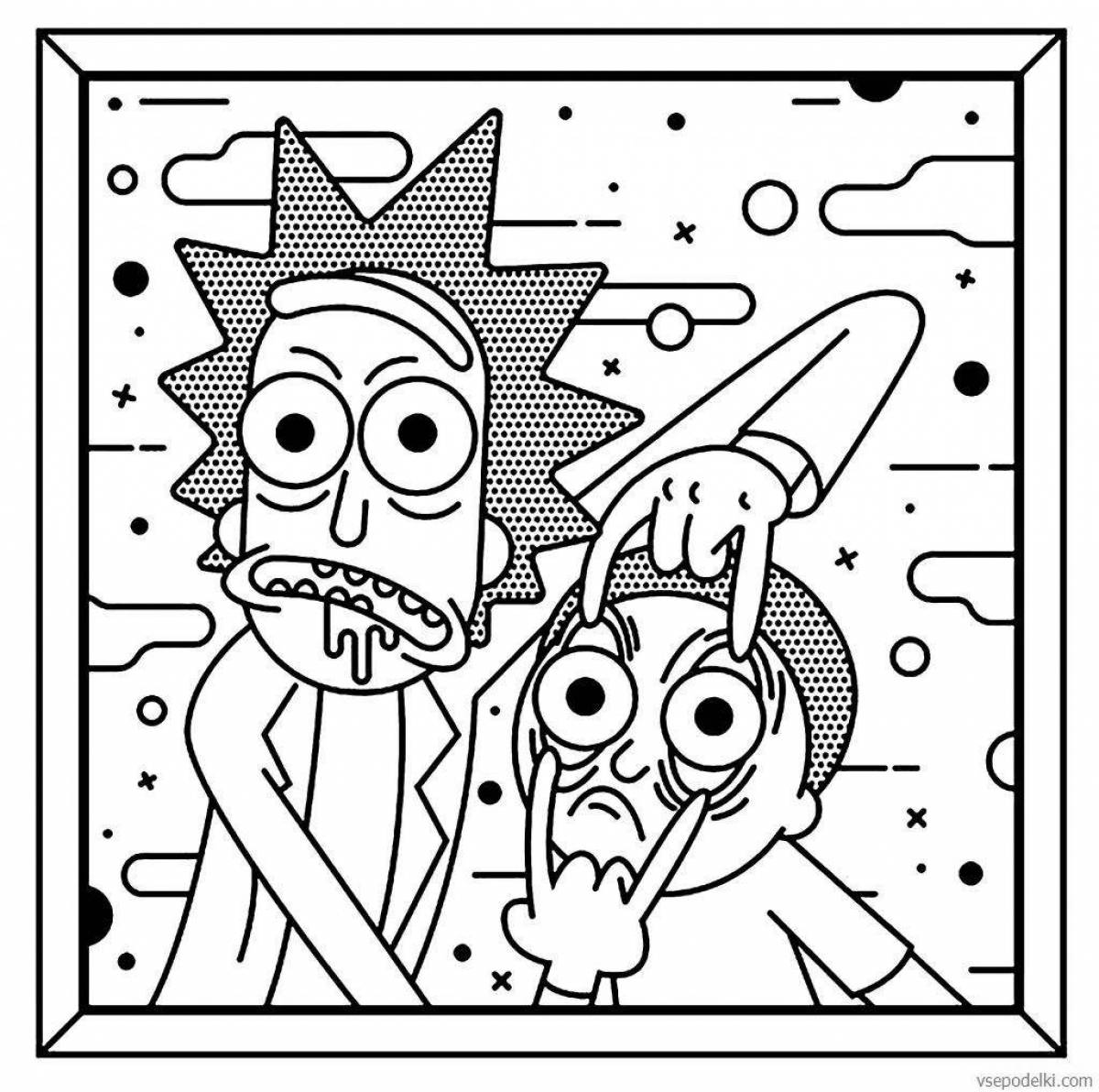 Laughing morty coloring book