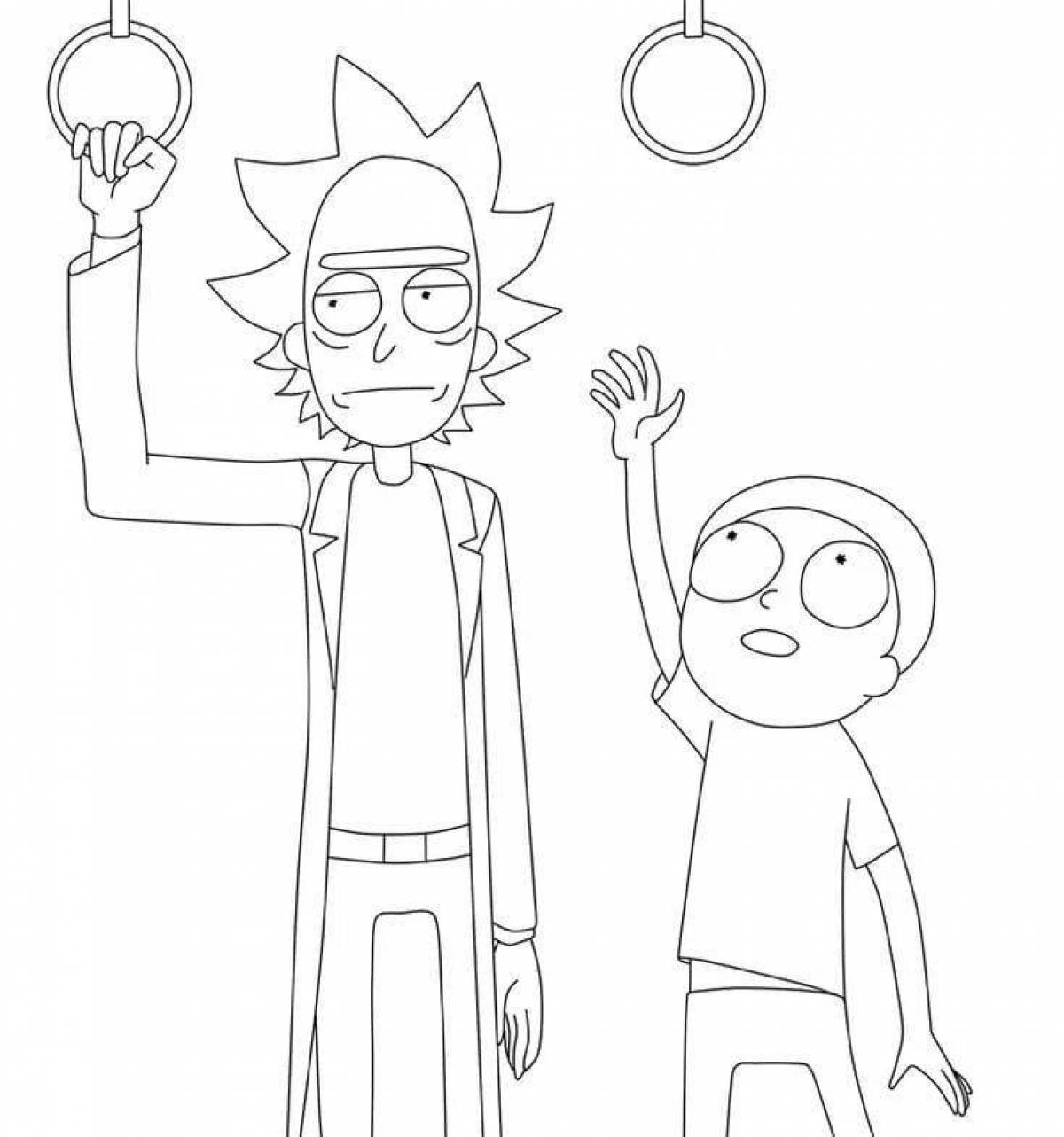 Large morty coloring page