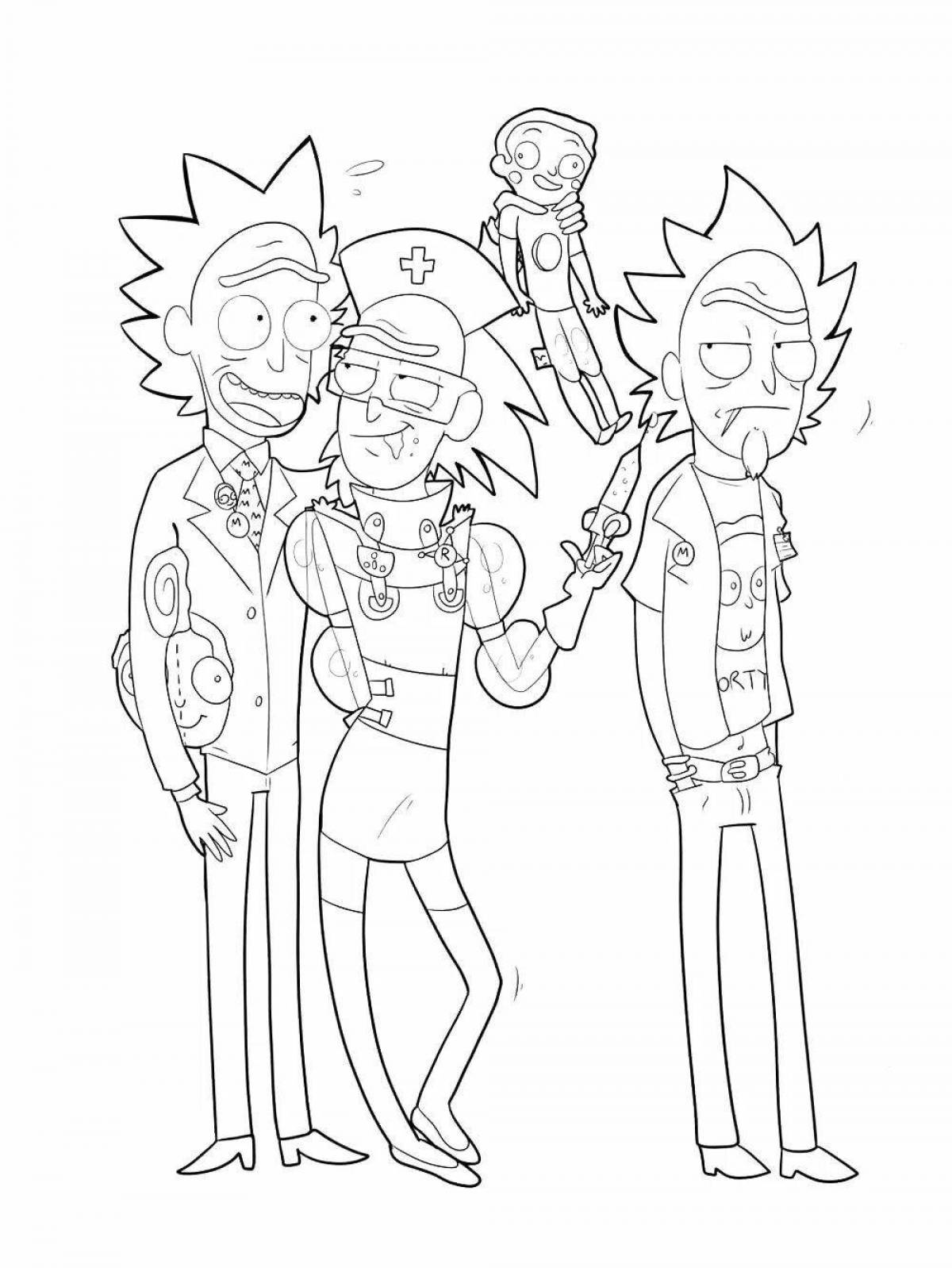 Exquisite morty coloring book