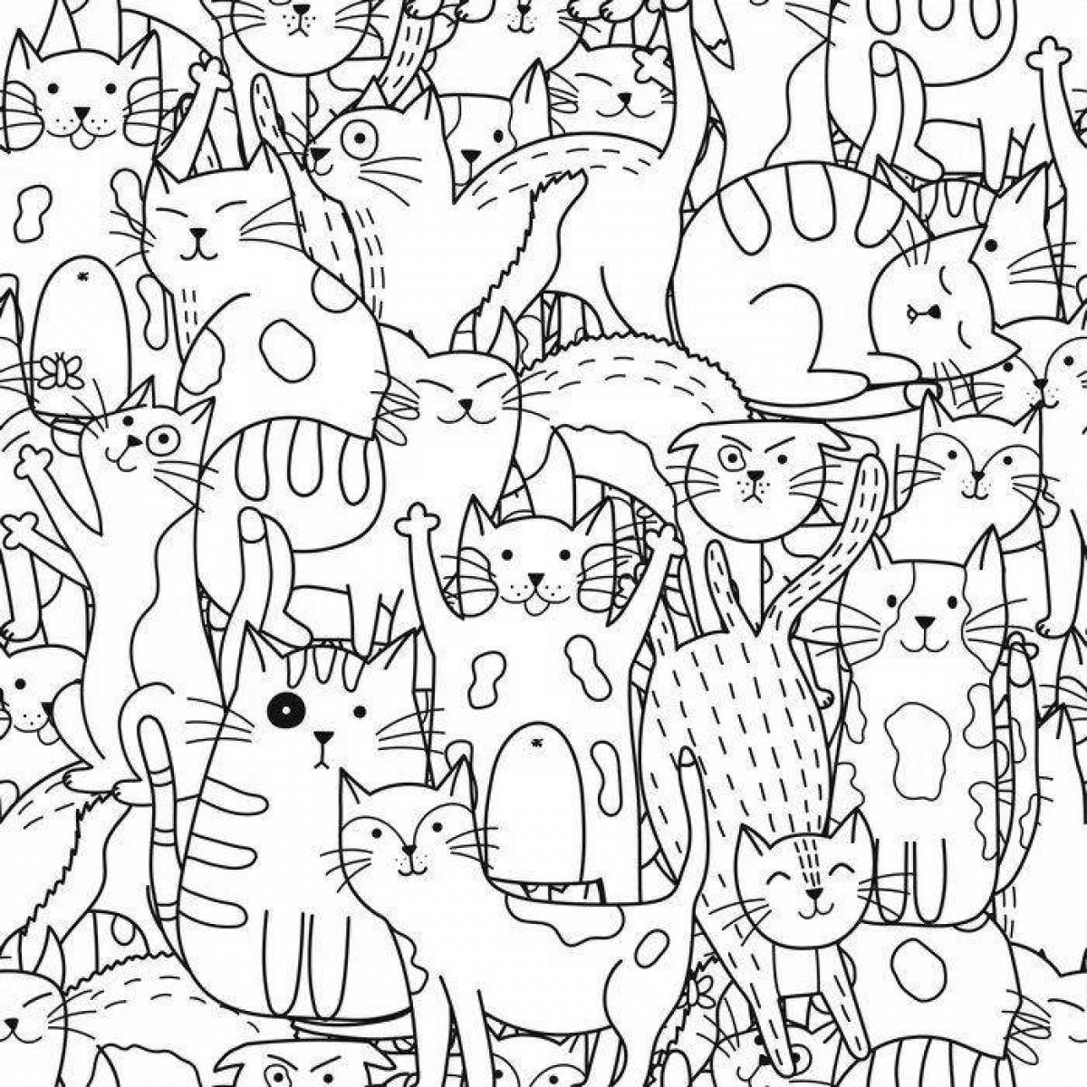 Endless charming coloring book