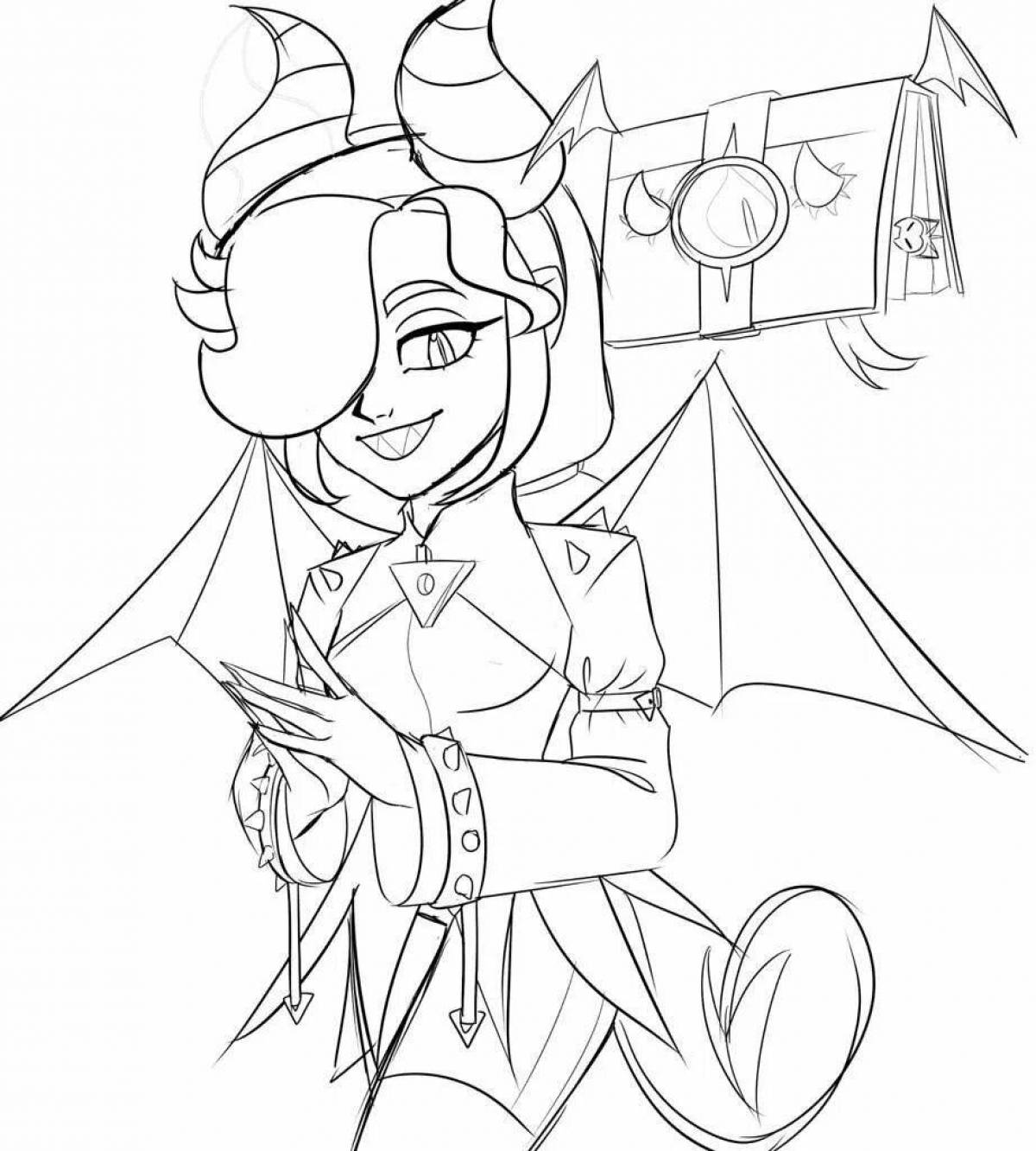 Раскраска яркая колетт