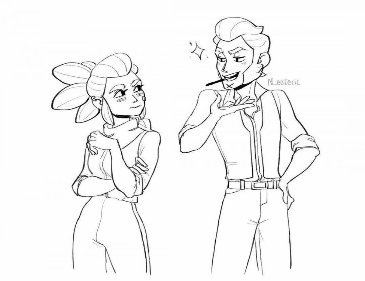 Очаровательная колетт раскраска