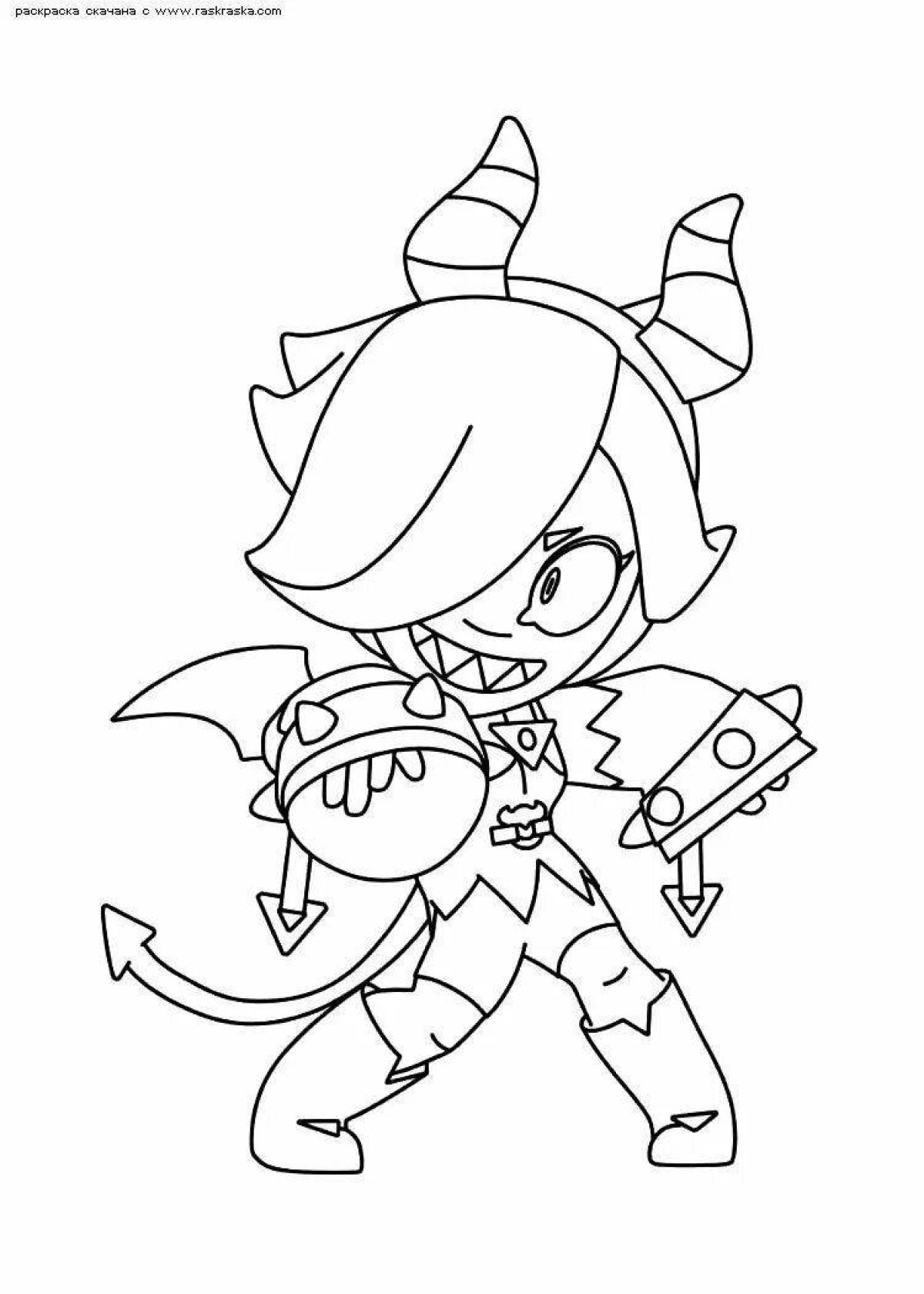 Раскраска колетт во время игры