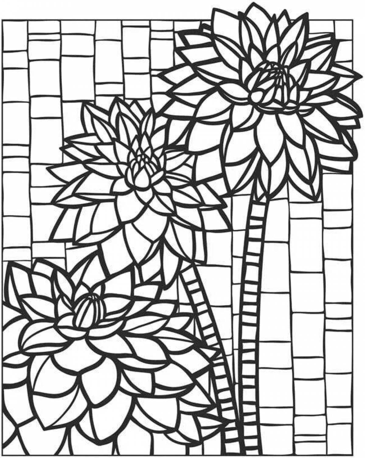 Delightful coloring mosaic