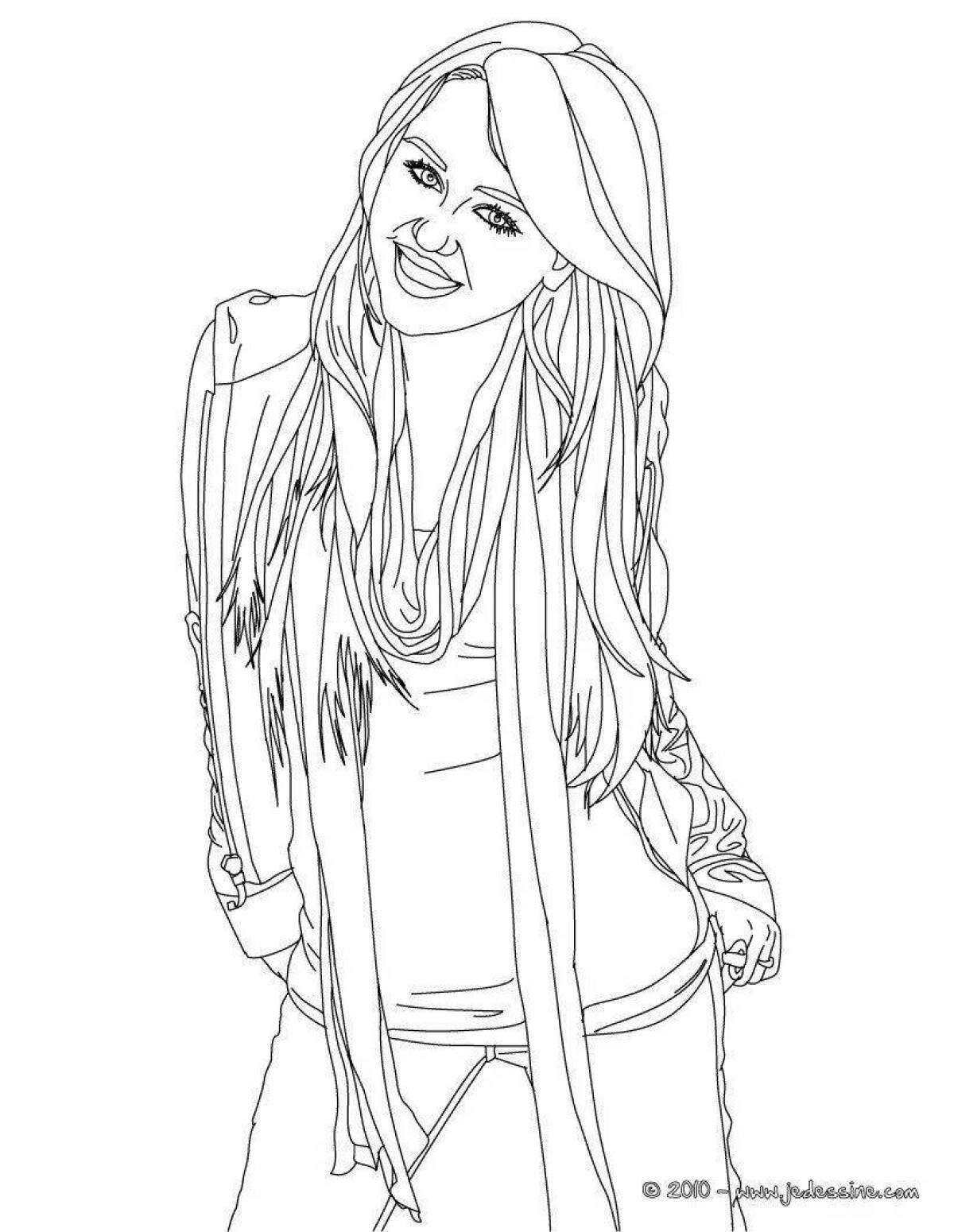 Bianca's playful coloring page