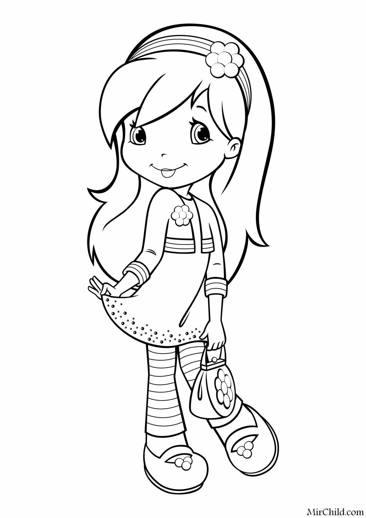 Coloring page dazzling bianca