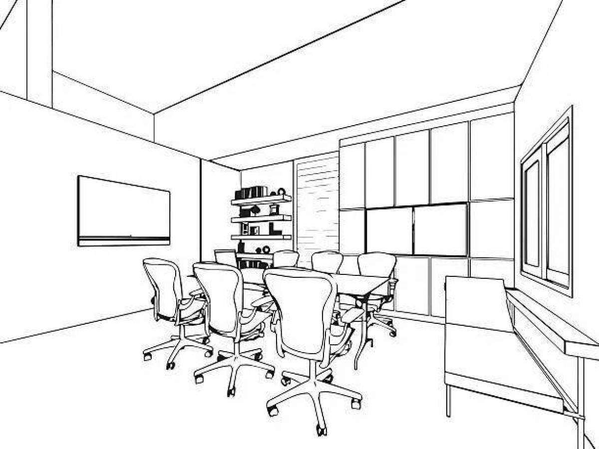Color mania office coloring page