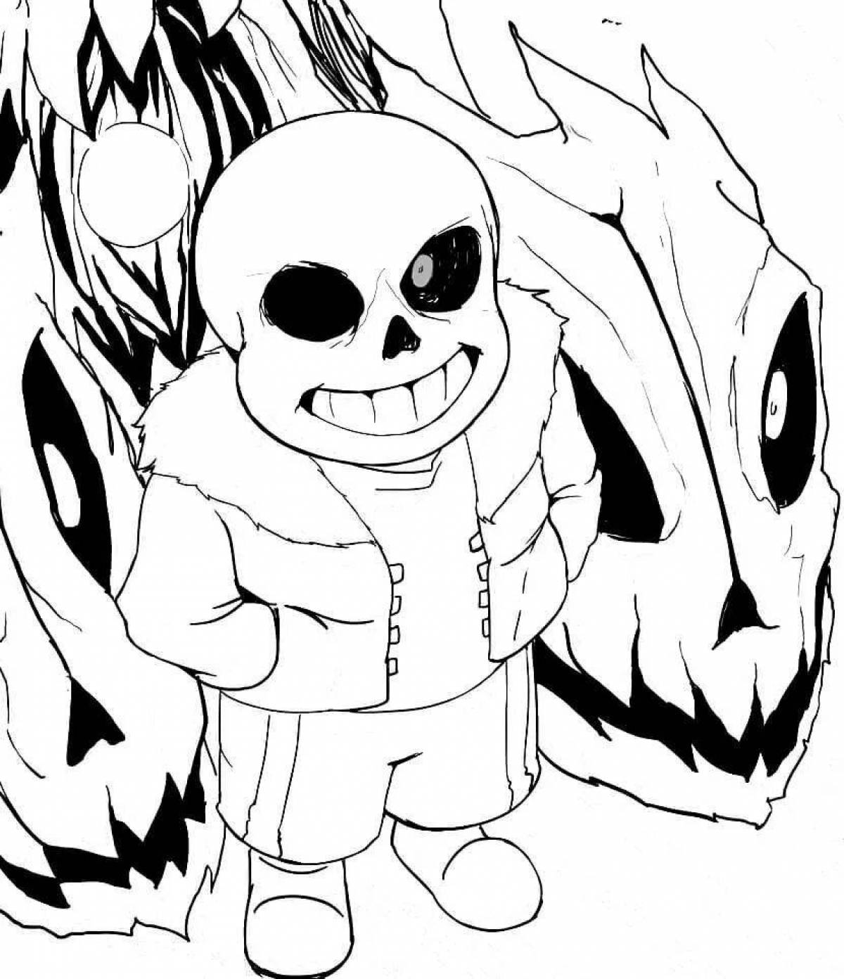 An exciting undertale coloring book
