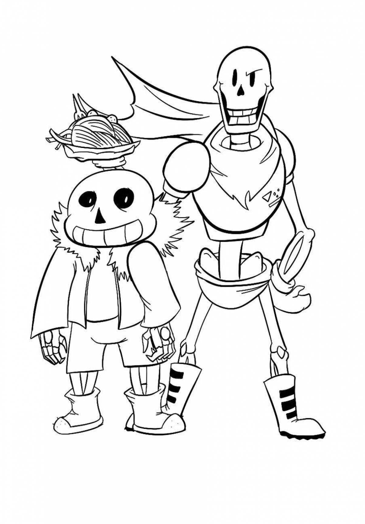 Cute othertale coloring page
