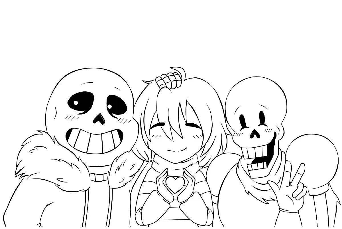 Coloring funky undertale