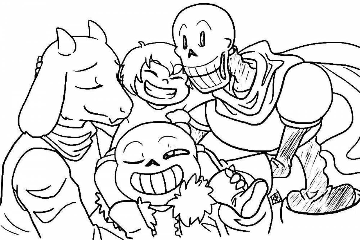 Undertale coloring page bold