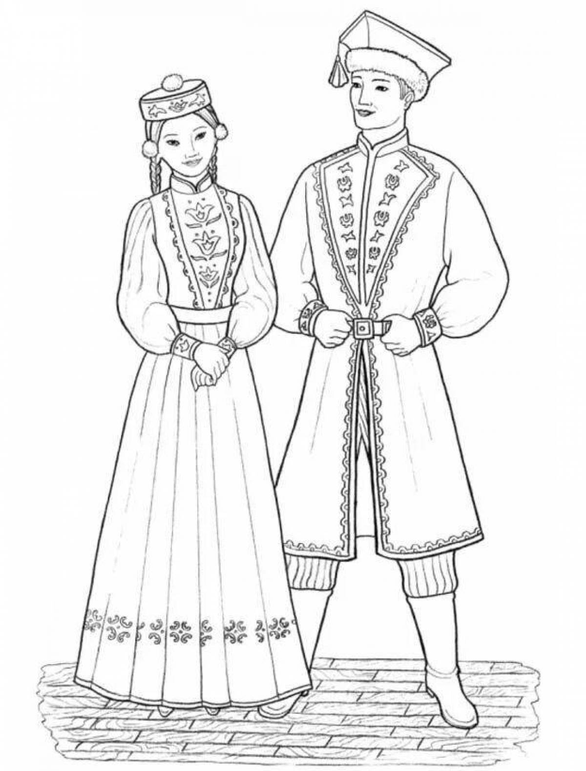 Animated people coloring pages