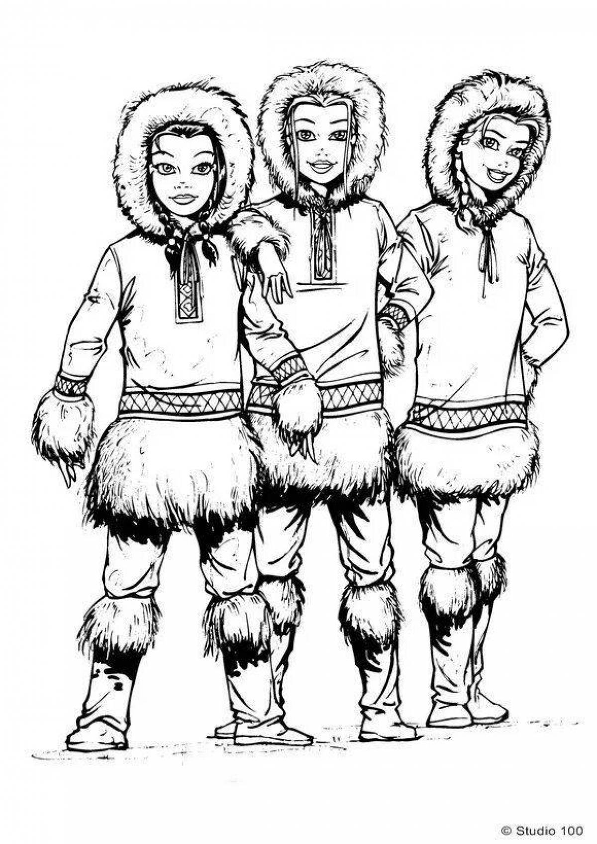Radiant coloring page people