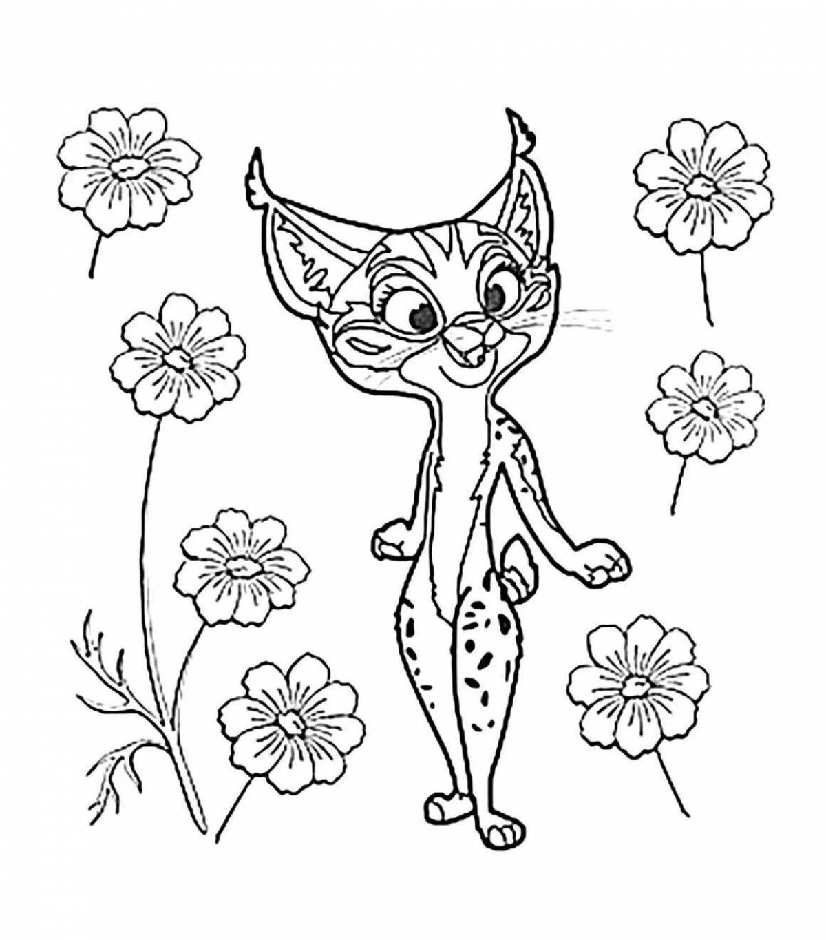 Leo relaxing coloring page