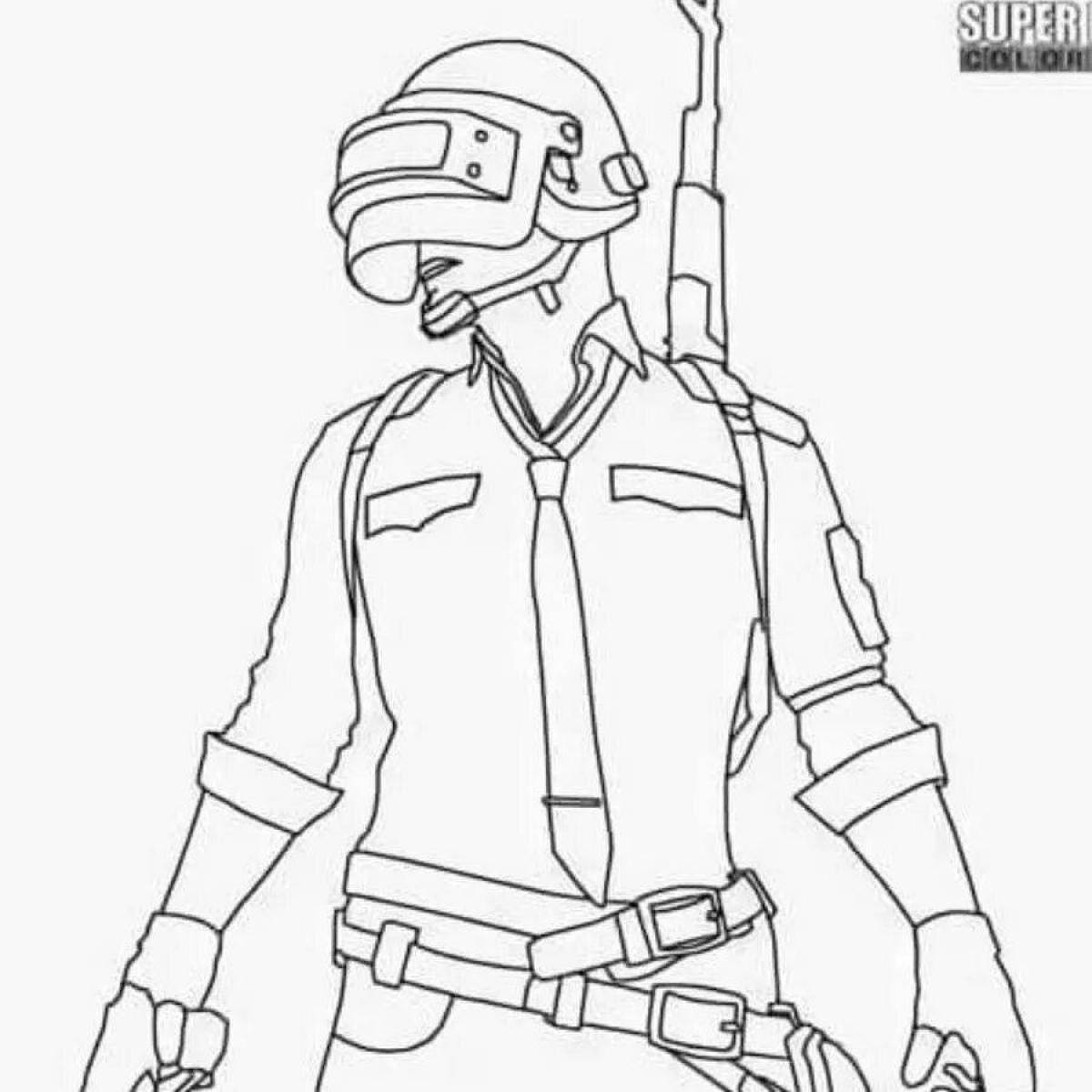 Photo Pubg glitter coloring