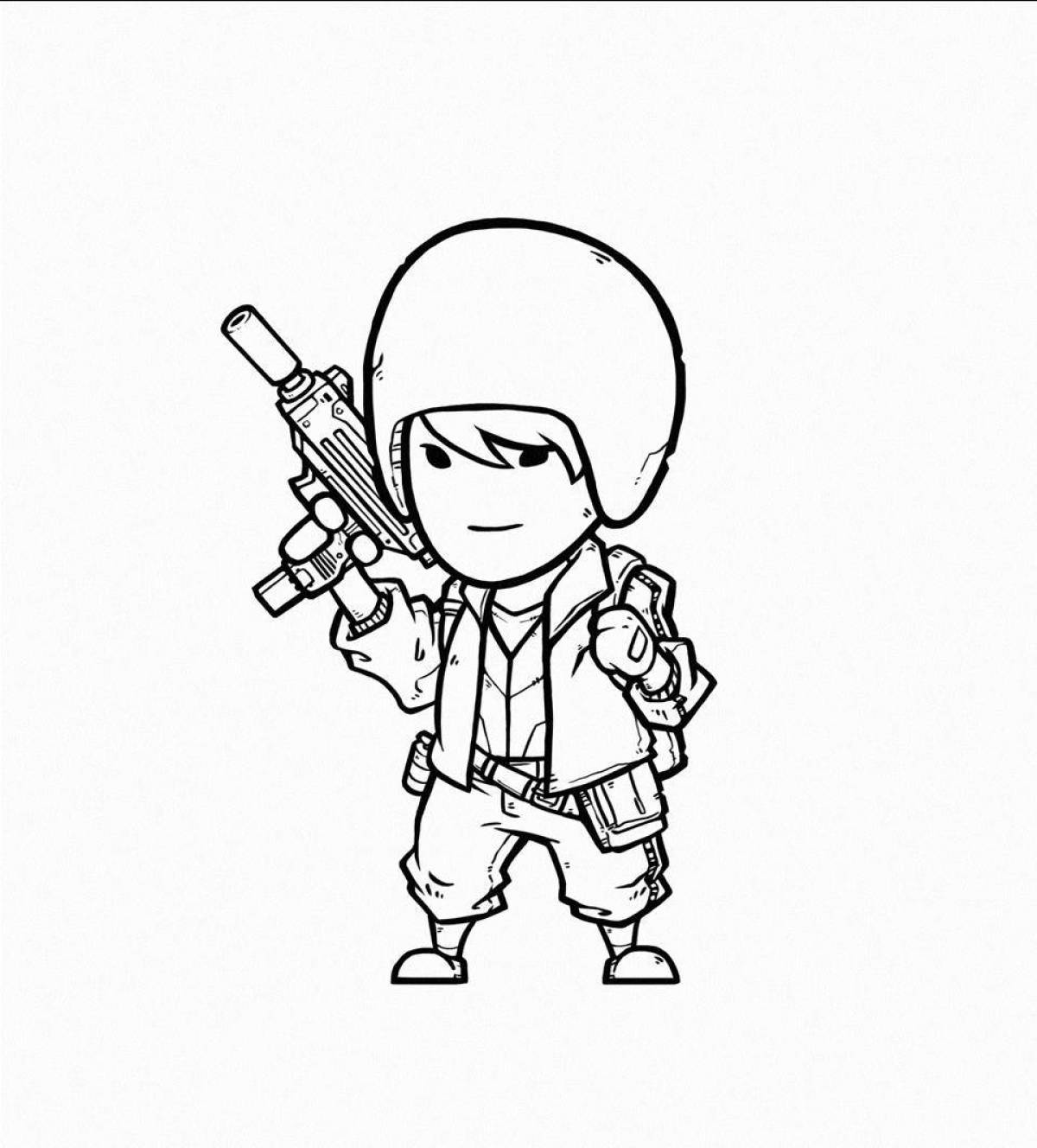 Photo Animated pubg coloring page
