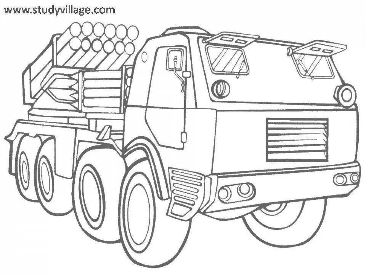 Glitter rocket launcher coloring page