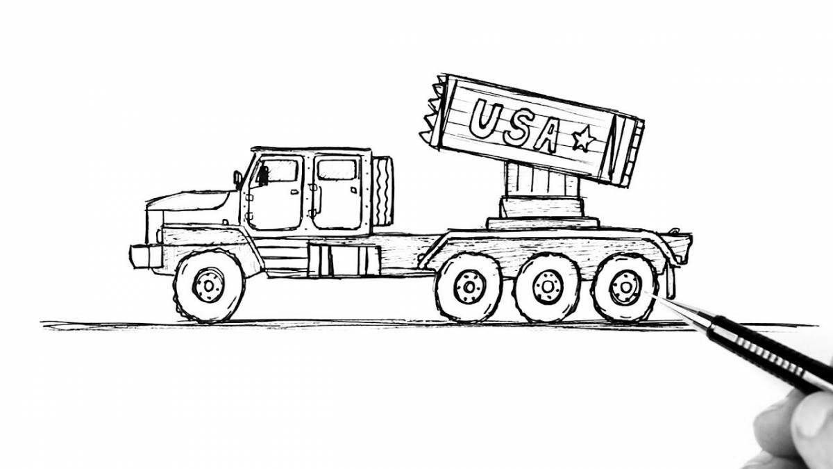 Advanced rocket launcher coloring page