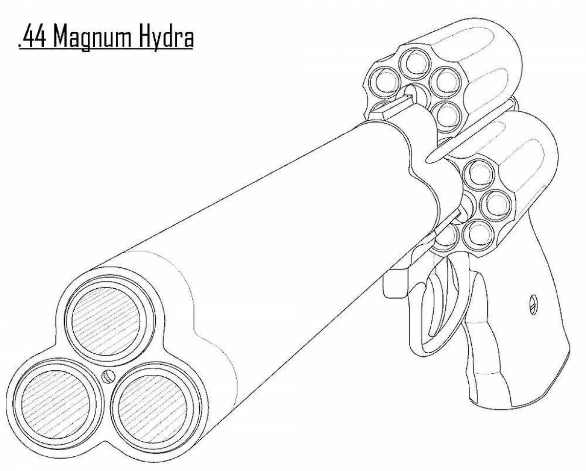 Artistic rocket launcher coloring page