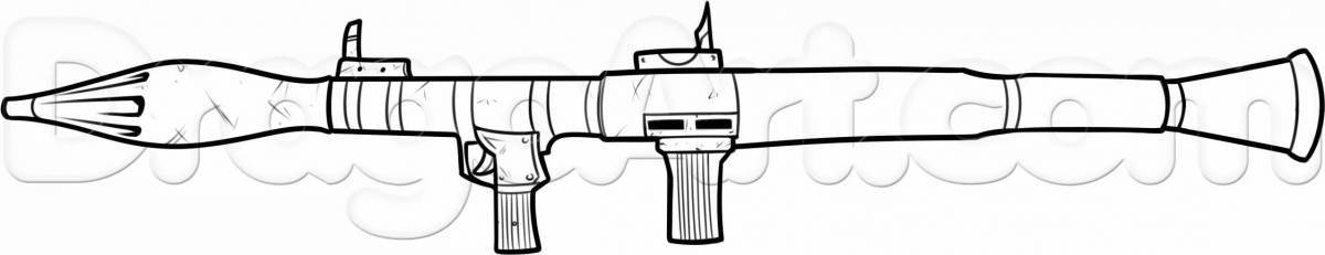 Detailed flare gun coloring page