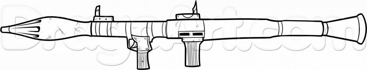 Подробная страница раскраски ракетницы