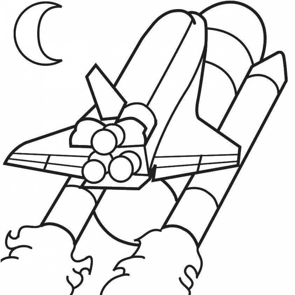 Amazing rocket launcher coloring page