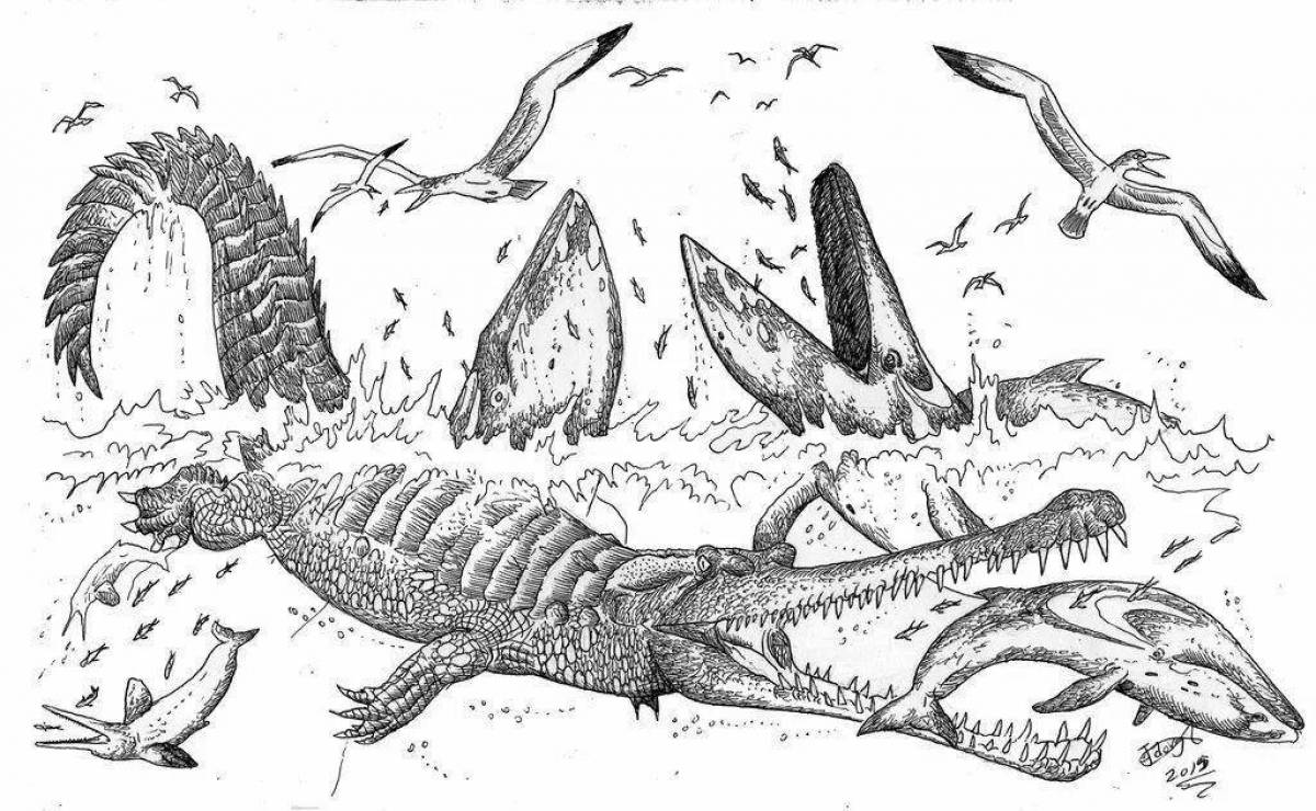 Sarcosuchus coloring page