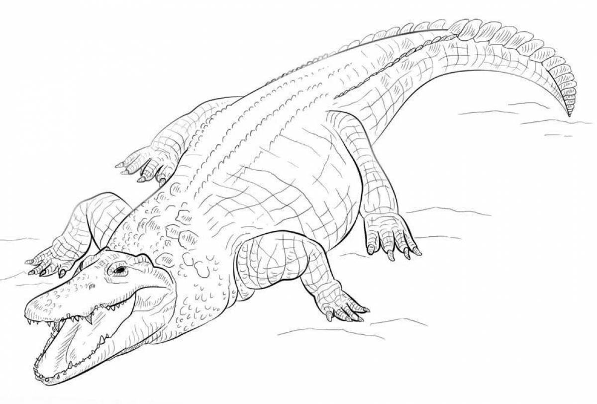 Glorious sarcosuchus coloring page