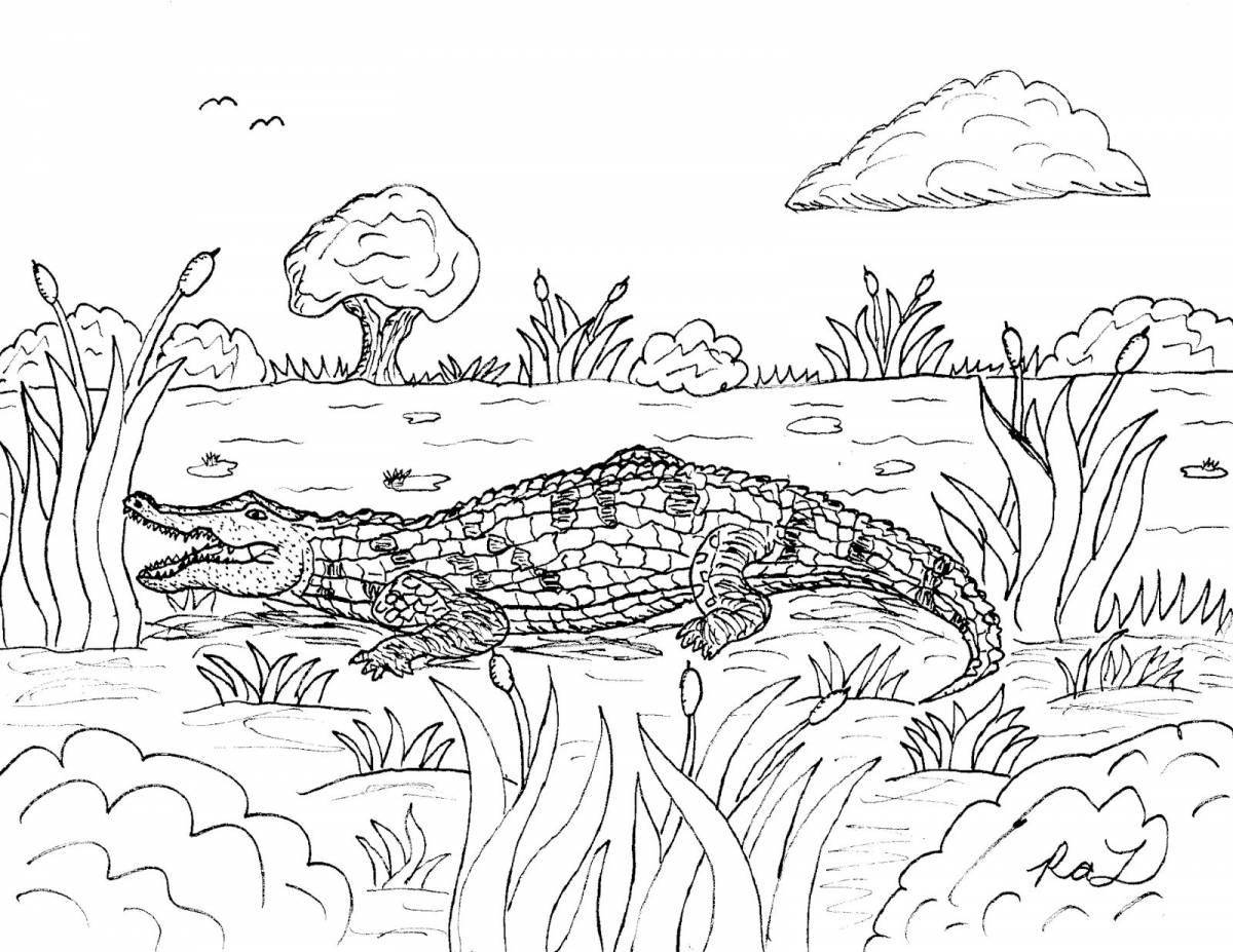 Coloring page beautiful sarcosuchus
