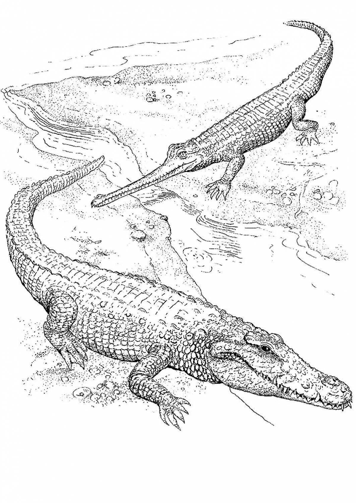 Coloring superb sarcosuchus