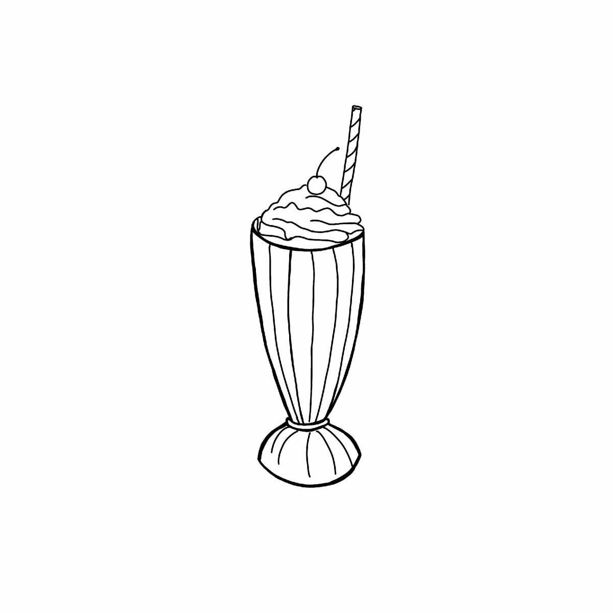 Nutritious milkshake coloring page