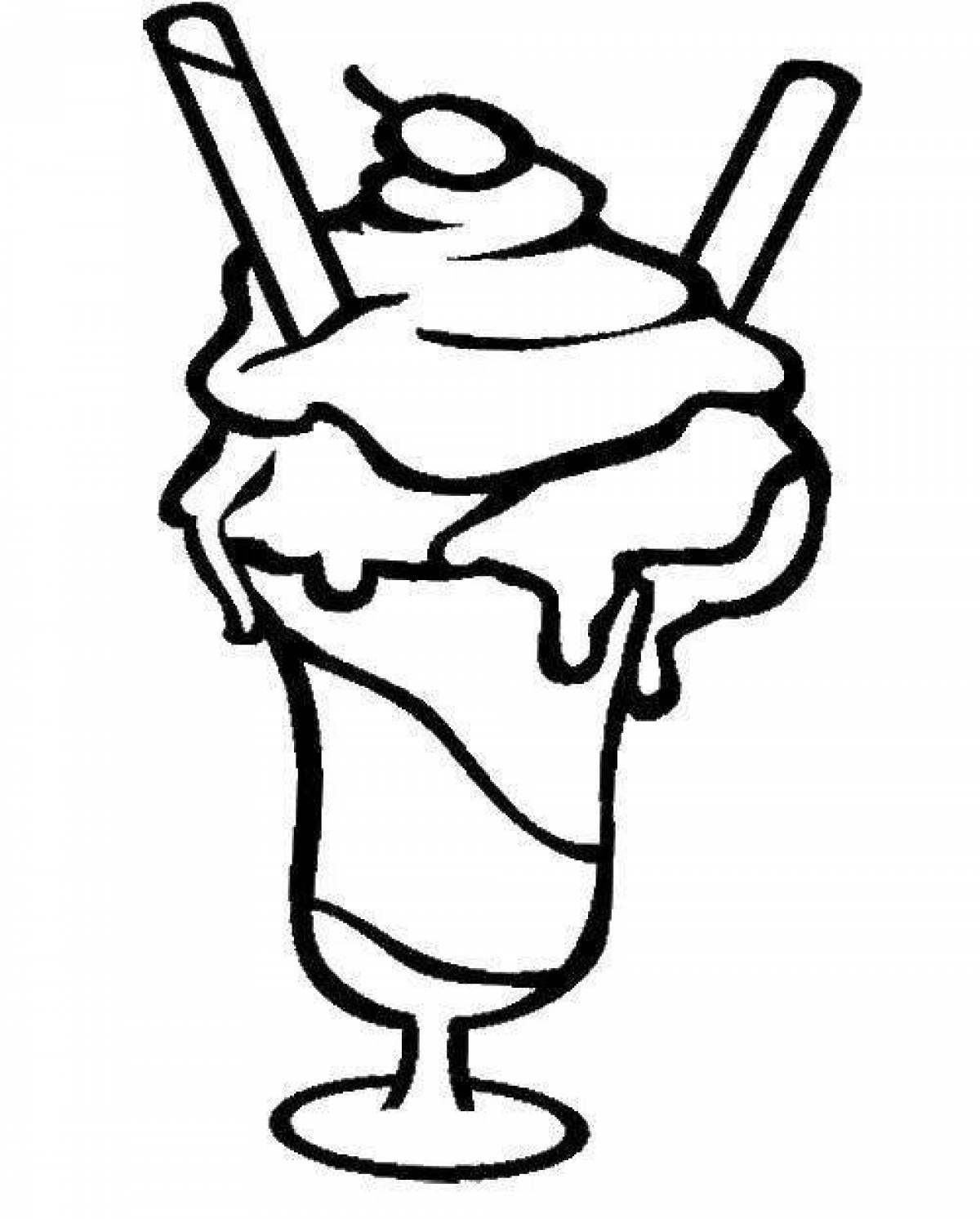 Sweetened milkshake coloring page