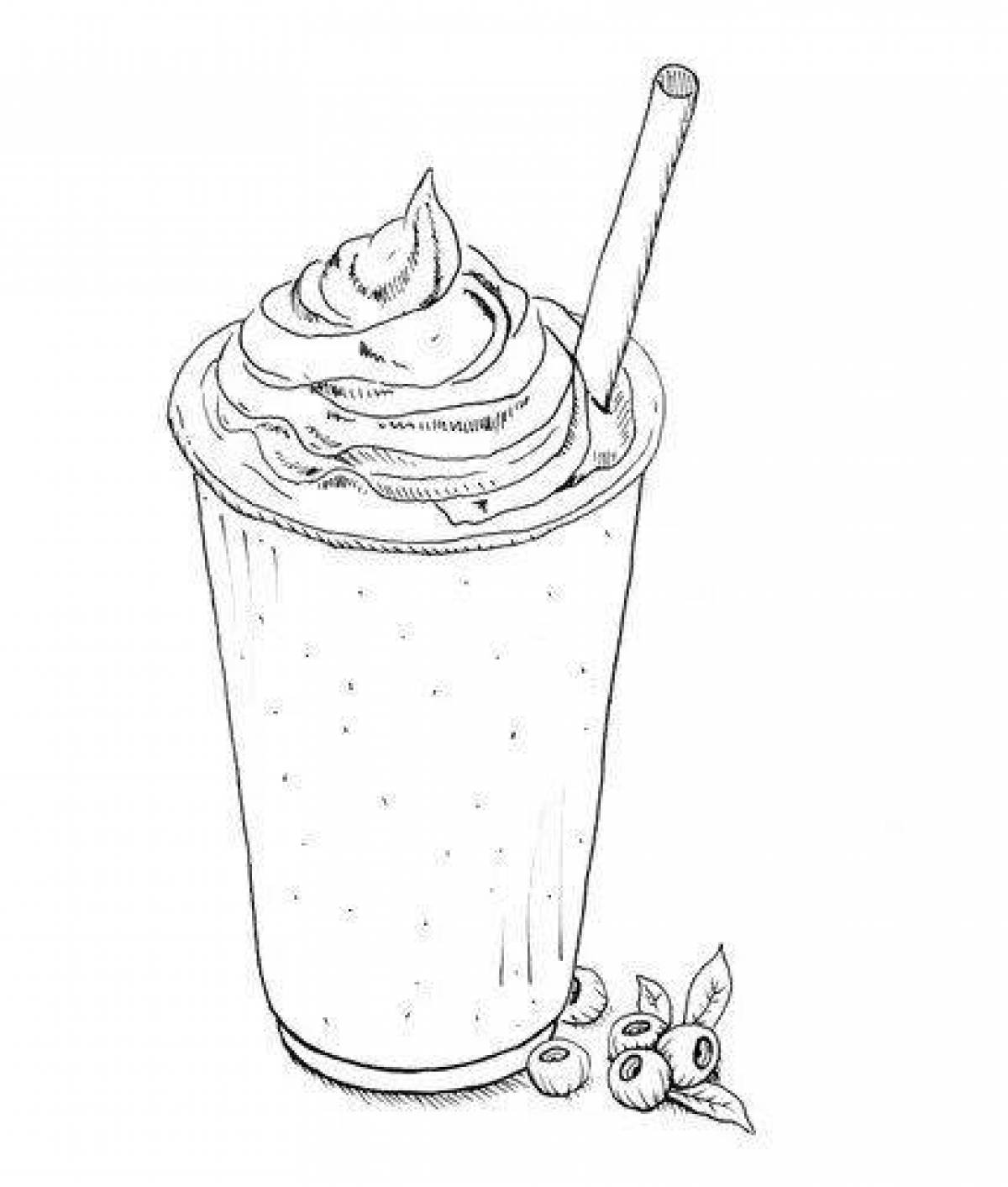 Spicy milkshake coloring page