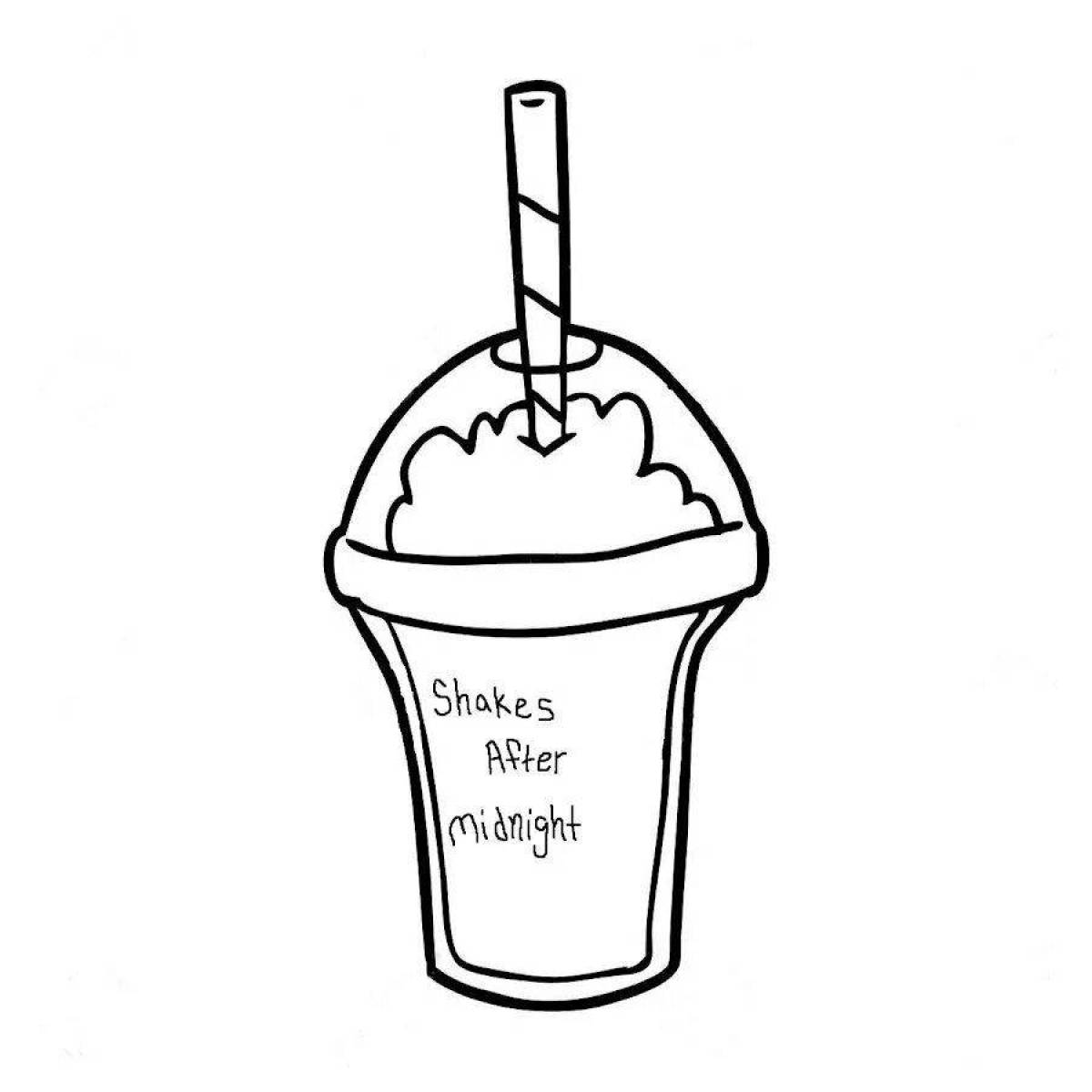 Coloring chilled milkshake