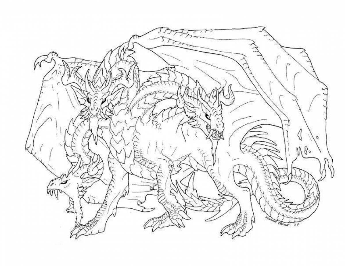 Luminous hydra coloring page
