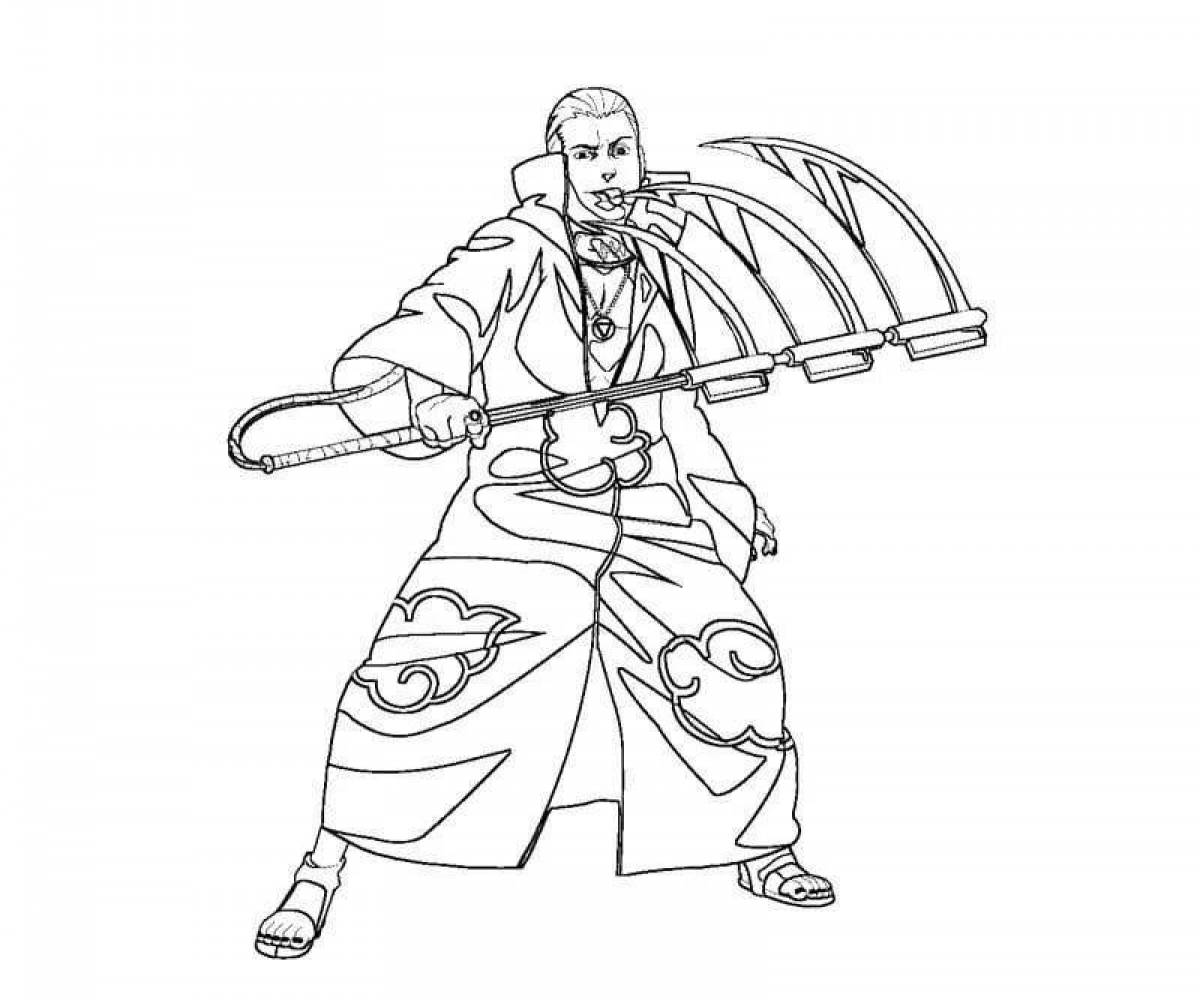 Coloring page graceful hidan