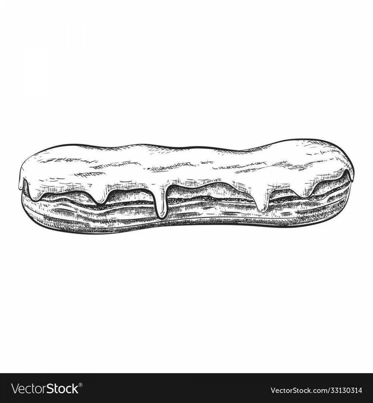 Fabulous eclair coloring page